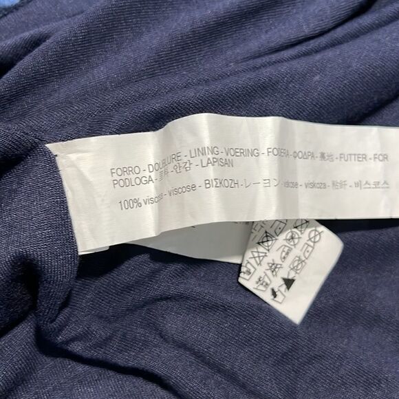 Zara Blue Lace Mini Dress with Mock Neck & Scallop Hem – Size M - Picture 14 of 15